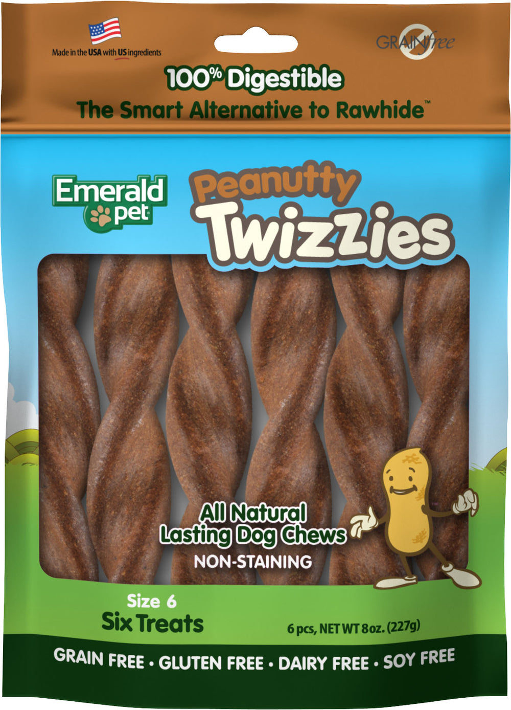 Emerald Pet Products Inc-Twizzies Sticks- Piggy 9 Inch
