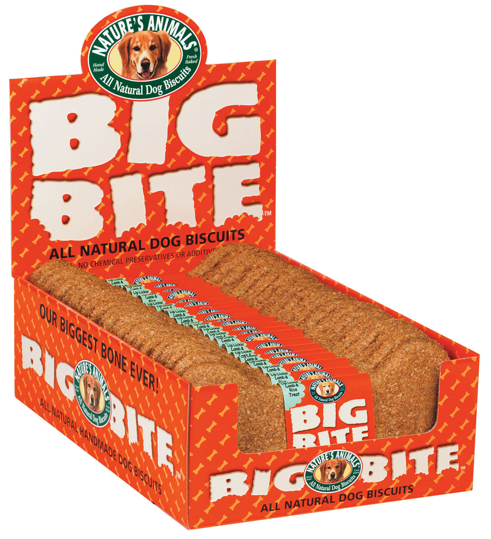 Nature's Animals Inc.-Big Bite Biscuit- Lamb & Rice 8 Inch (Case of 24 )