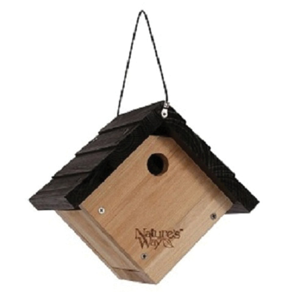 Natures Way Bird Prdts-Traditional Wren Hanging Bird House- Bamboo 8x8.875x8.125in
