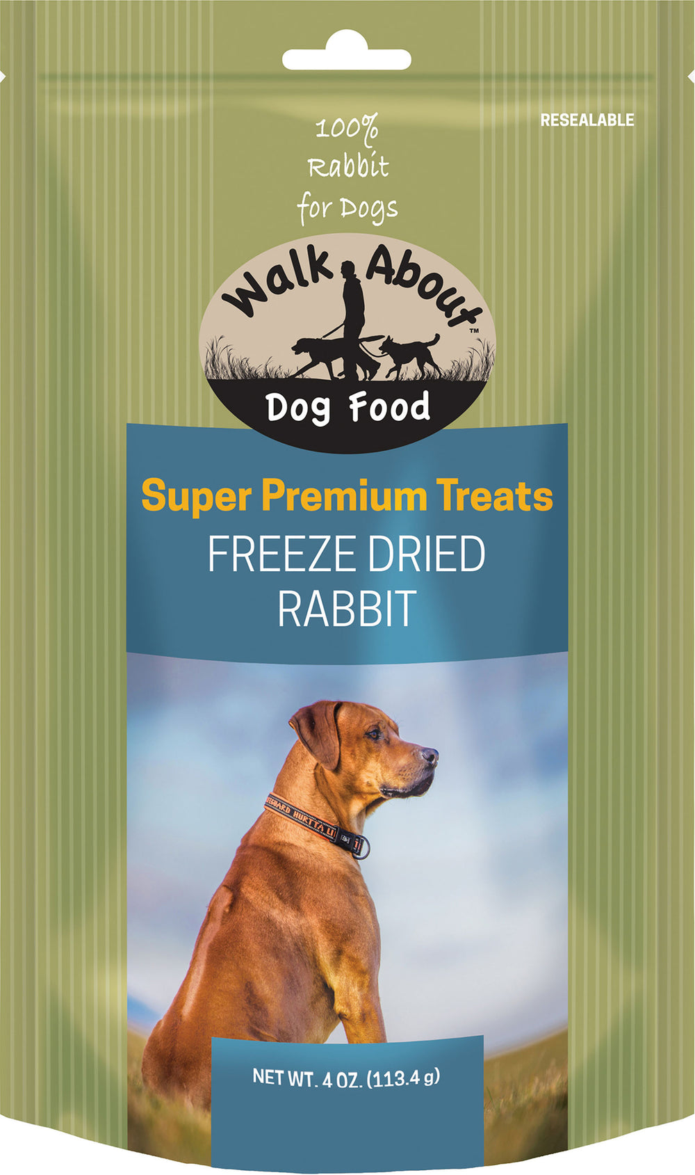 Walkabout Pet Llc-Walkabout Freeze Dried Dog Treats- Kangaroo 4 Oz