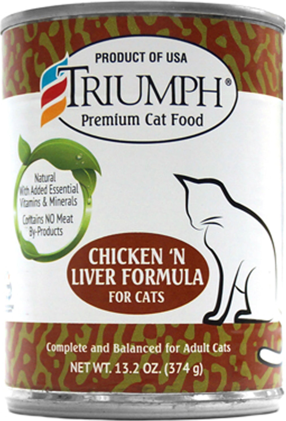 Triumph Pet Industries-Triumph Canned Cat Food- Chicken/liver 13 Oz (Case of 12 )
