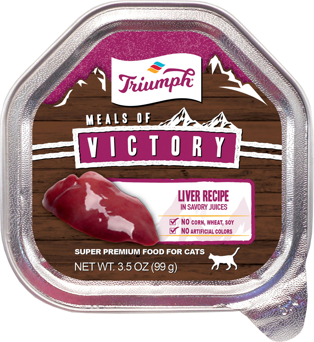 Triumph Pet Industries-Triumph Victory Wet Cup Cat Food- Chicken 3.5 Oz (Case of 15 )
