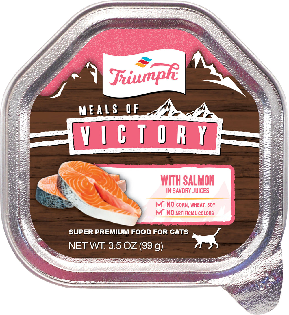 Triumph Pet Industries-Triumph Victory Wet Cup Cat Food- Chicken 3.5 Oz (Case of 15 )