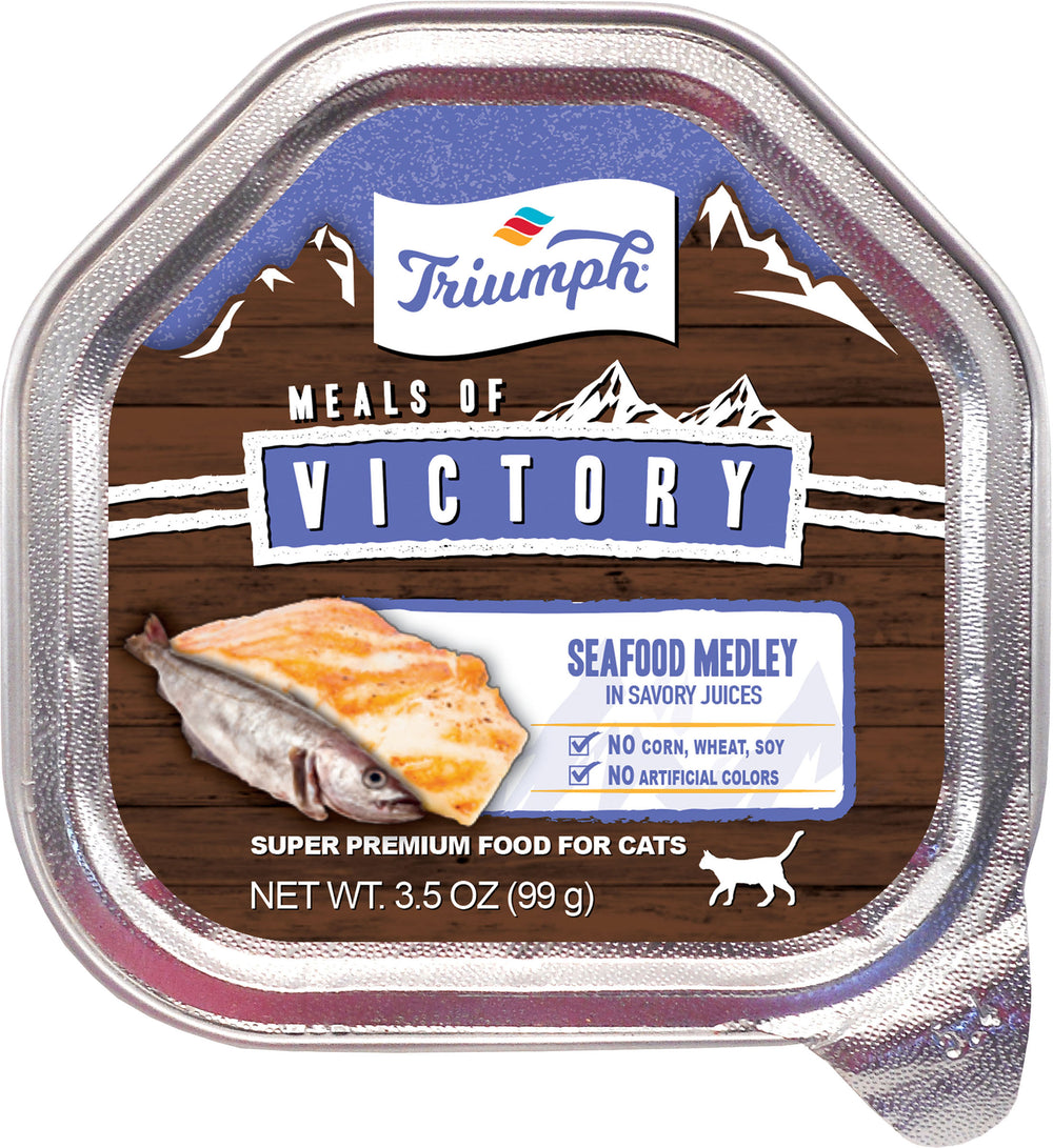 Triumph Pet Industries-Triumph Victory Wet Cup Cat Food- Chicken 3.5 Oz (Case of 15 )